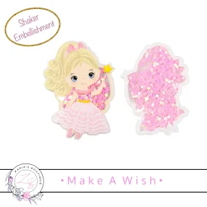 • Make A Wish • Sequin-Filled Flatback Shaker Embellishment