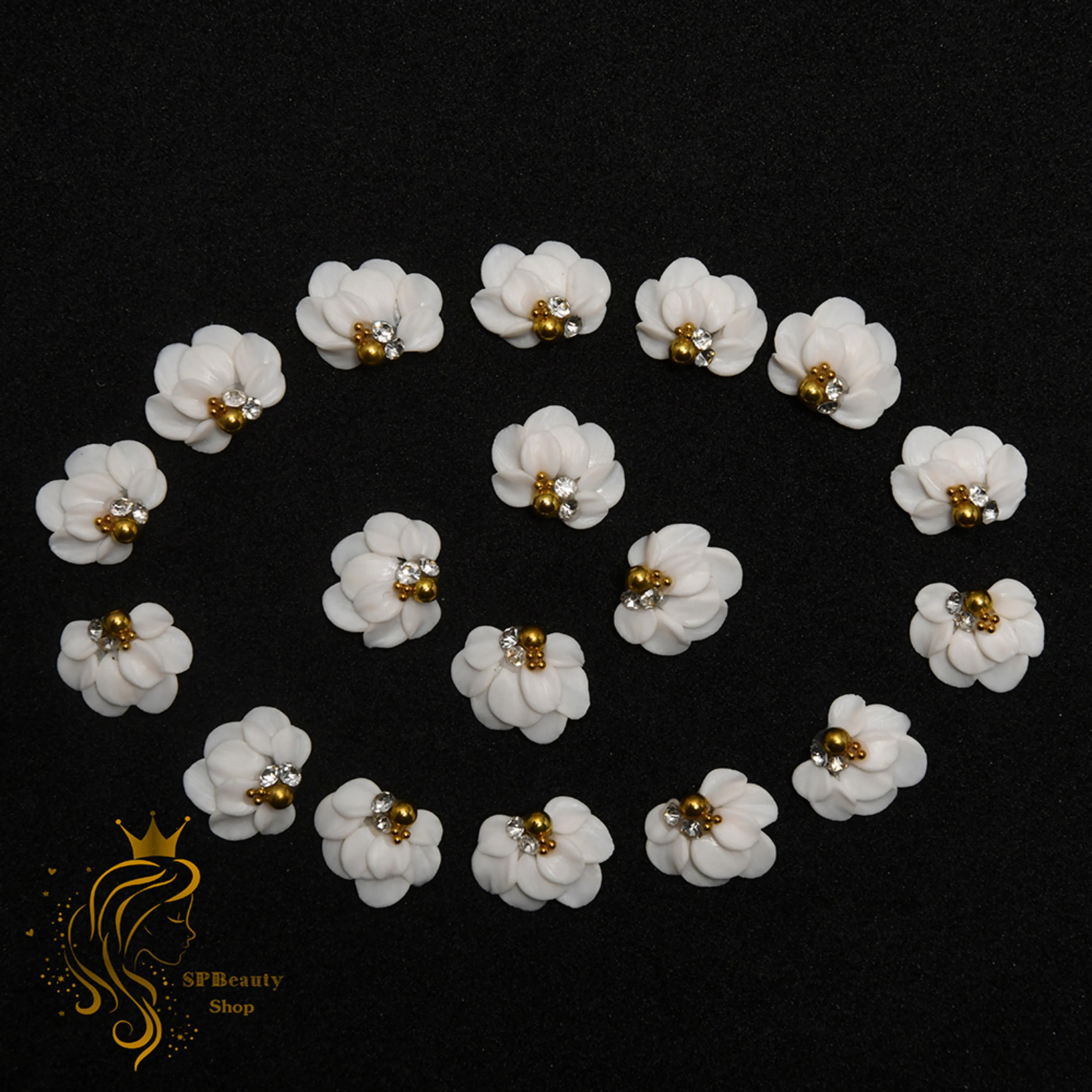 10pcs 8 petals 3D FLOWERS-acrylic flowers-3D nail art - nail charms - nail charms 3D - nail art- 3D acrylic flowers - Nail design