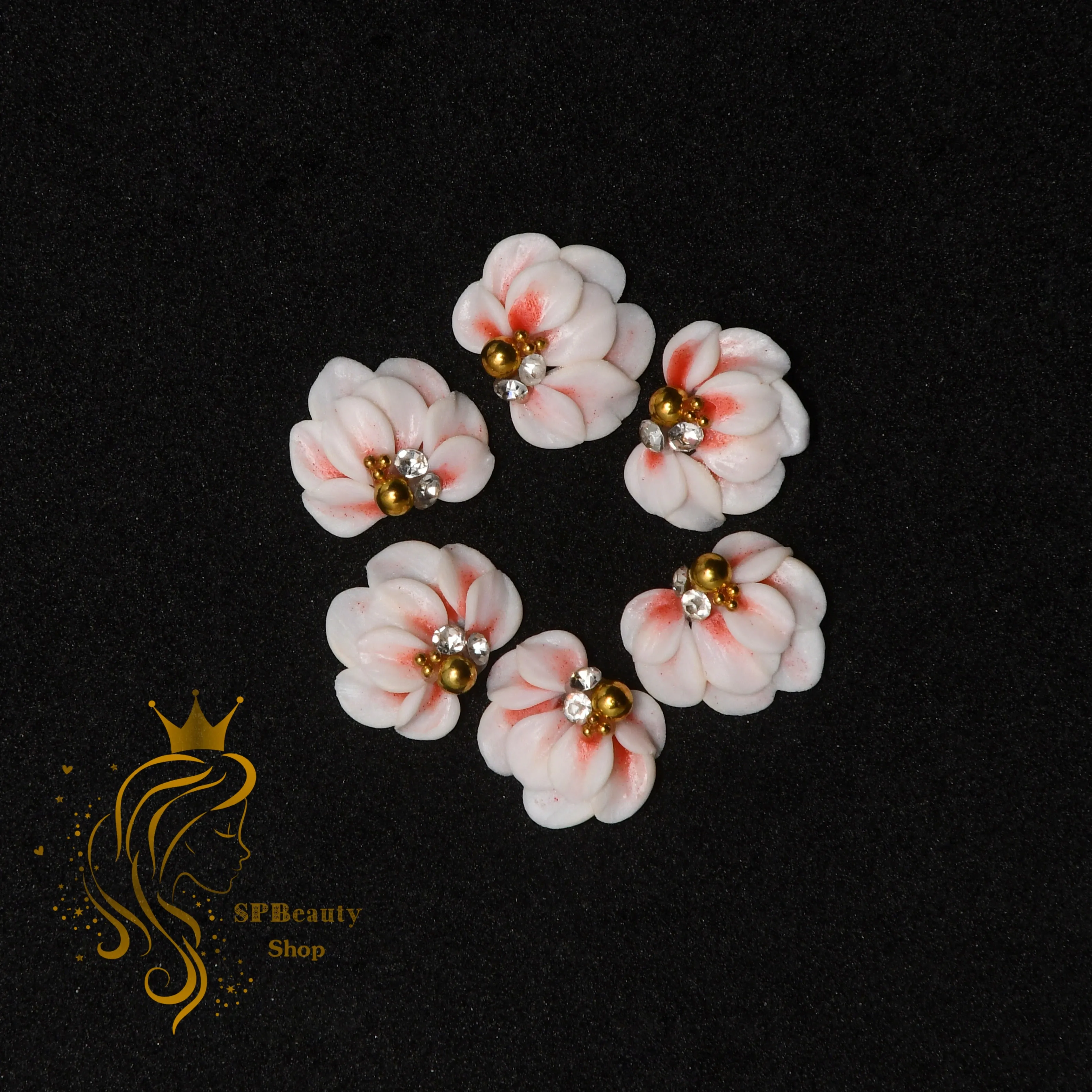 10pcs 8 petals 3D FLOWERS-acrylic flowers-3D nail art - nail charms - nail charms 3D - nail art- 3D acrylic flowers - Nail design