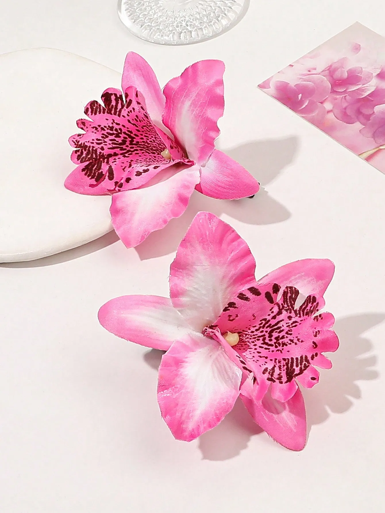2pcs Flower Decor Alligator Hair Clip