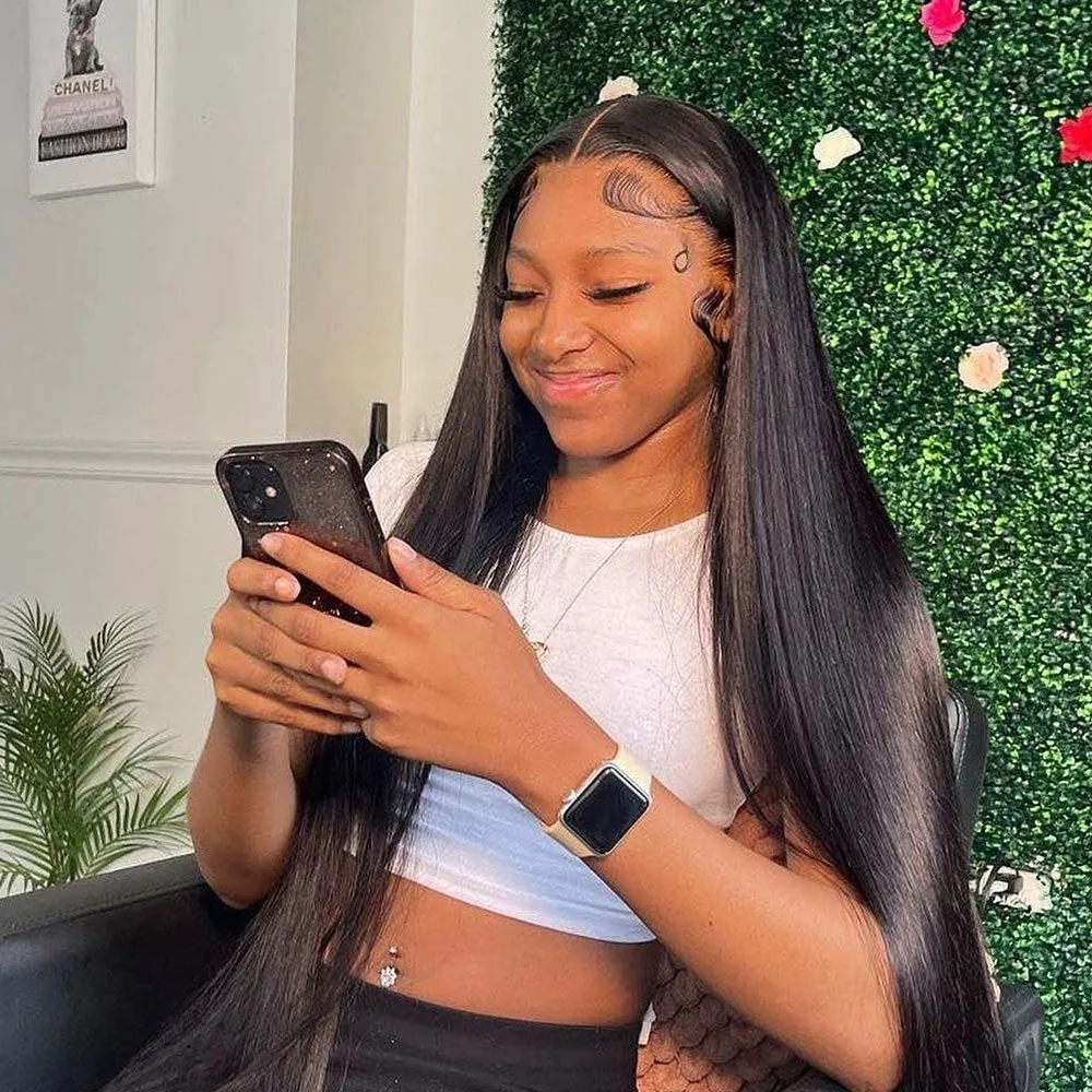 5x5 Closure with 3 Human Hair Weave Bundles 100% Unprocessed Straight Virgin Hair