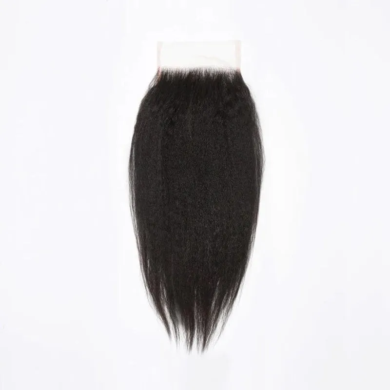 6x6 Closure with 3 Bundles 100% Unprocessed Yaki Straight Virgin Human Hair