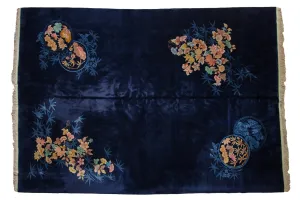 9.5x14 Vintage Nichols Art Deco Carpet