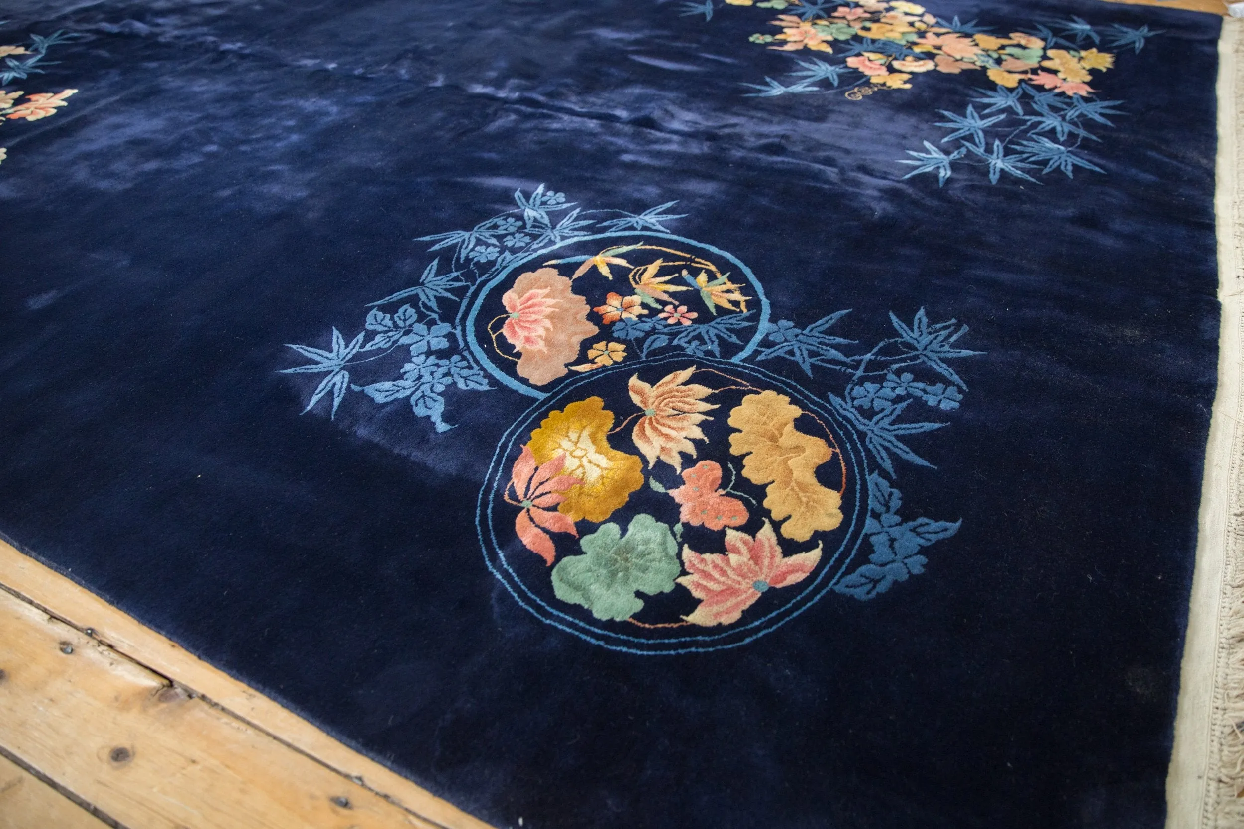 9.5x14 Vintage Nichols Art Deco Carpet