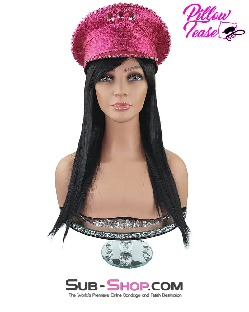 9959AE      21" Long Straight Black Roleplay Sex Wig