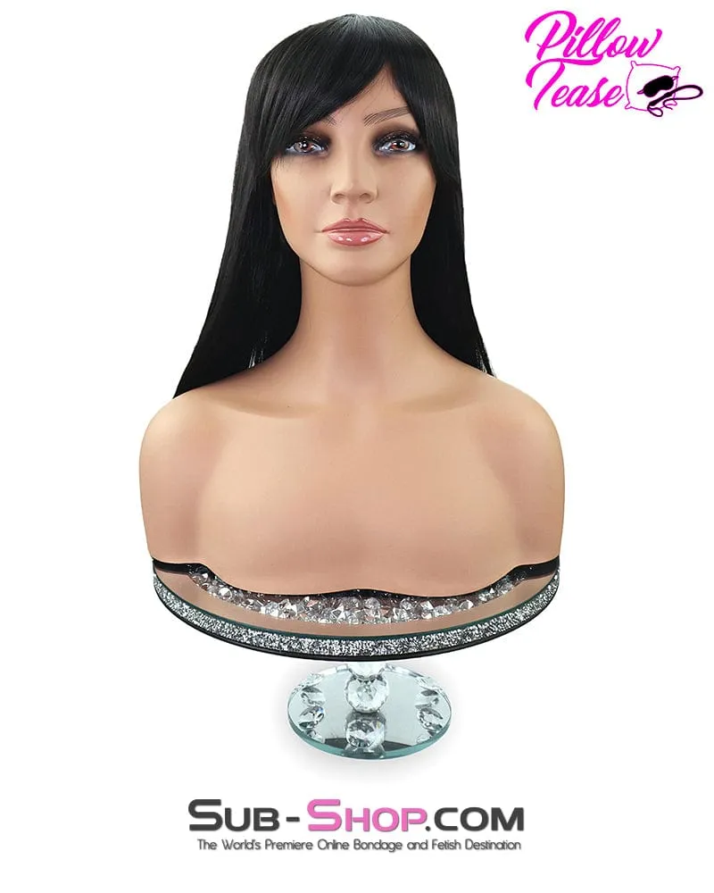 9959AE      21" Long Straight Black Roleplay Sex Wig