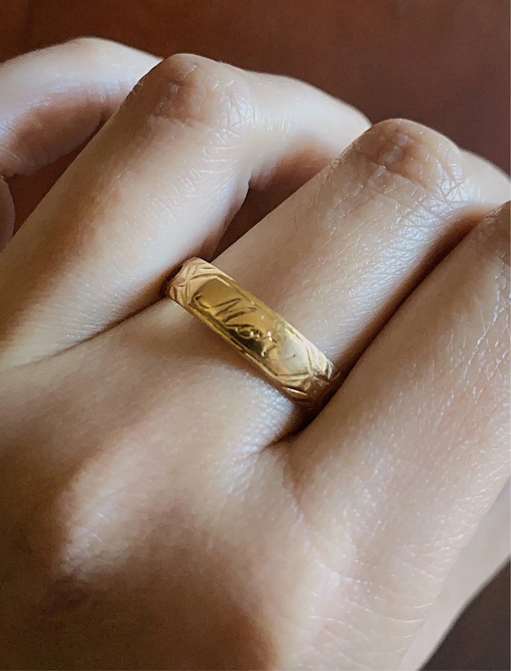 Antique 20k Swedish “Mor” (Mother) Ring - Size 10 1/4