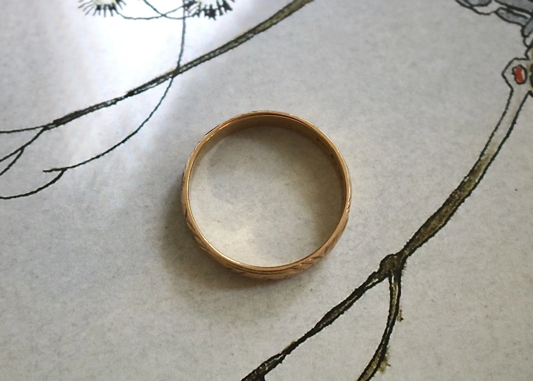 Antique 20k Swedish “Mor” (Mother) Ring - Size 10 1/4