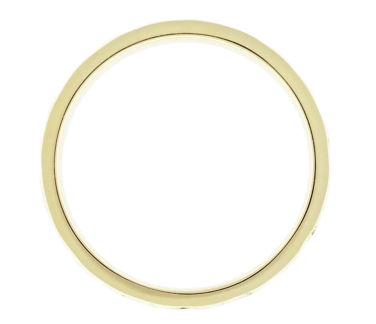Art Deco Flowers and Leaves Carved Wedding Ring in Yellow Gold - 10K, 14K or 18K