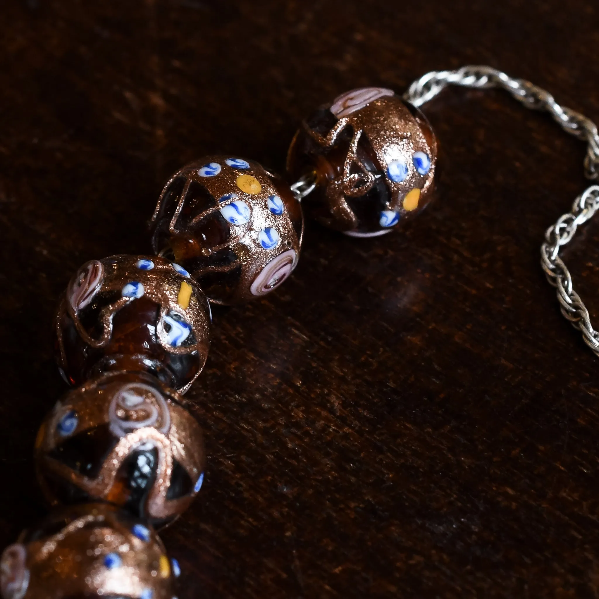 Art Deco Murano Glass "Wedding Cake" Beads