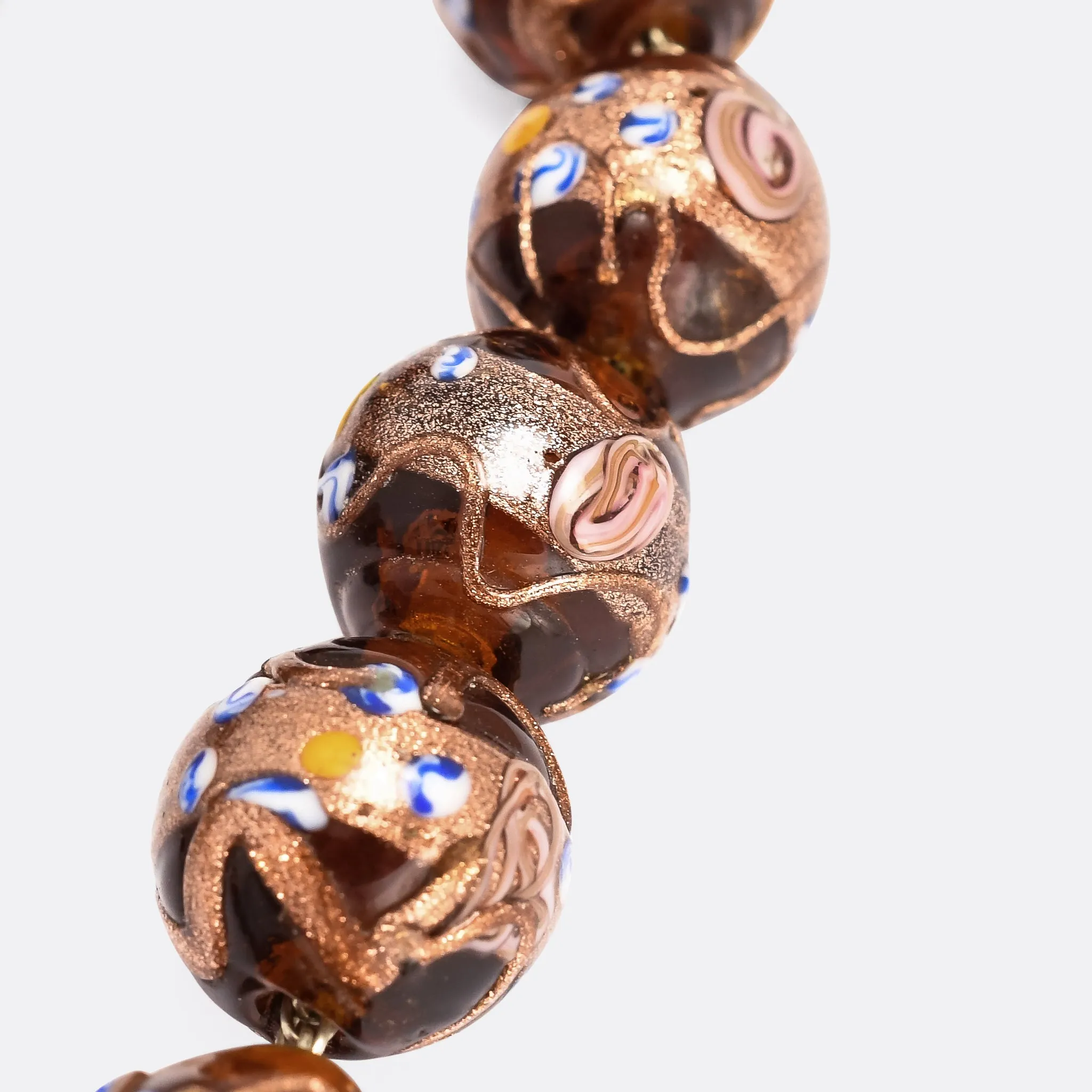 Art Deco Murano Glass "Wedding Cake" Beads