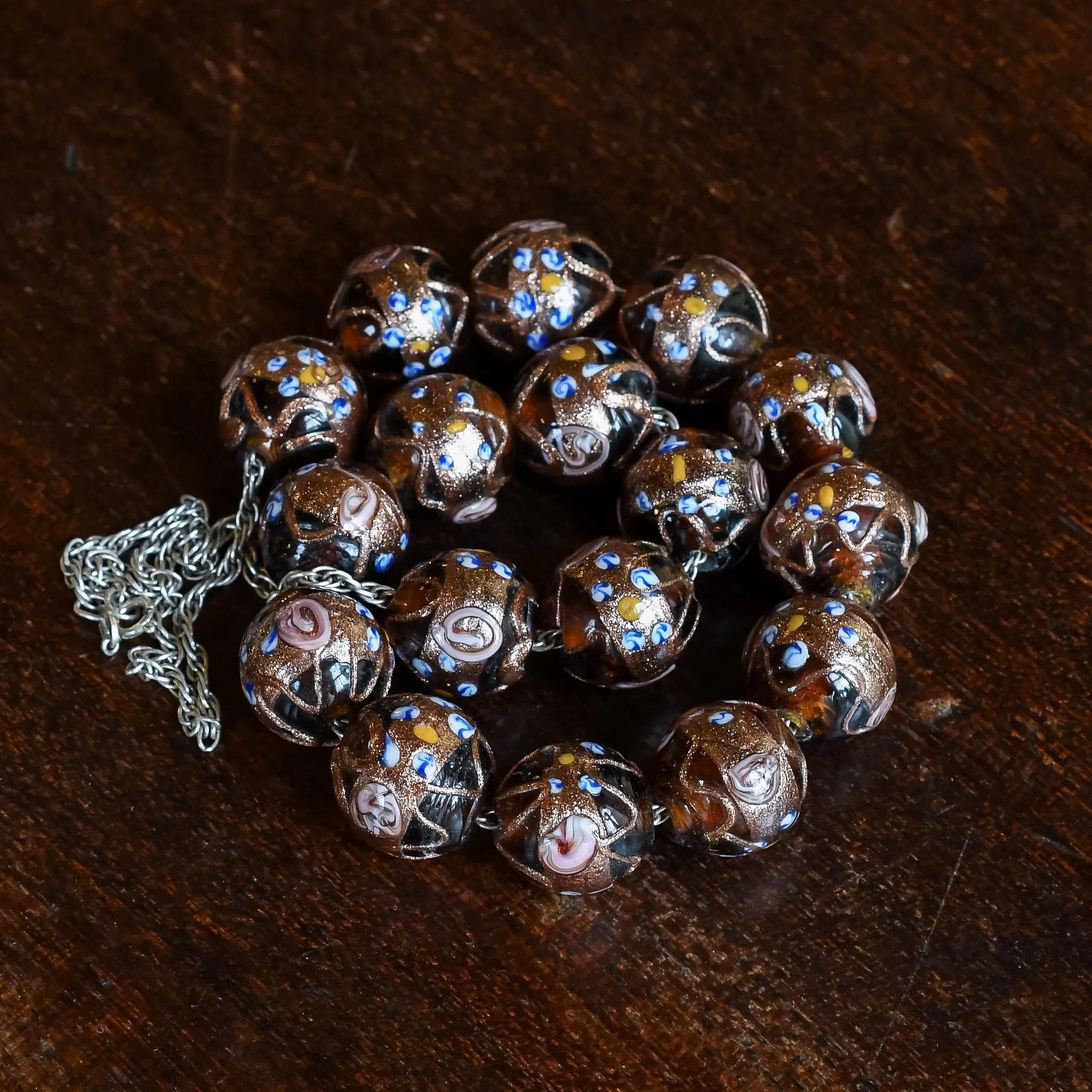 Art Deco Murano Glass "Wedding Cake" Beads
