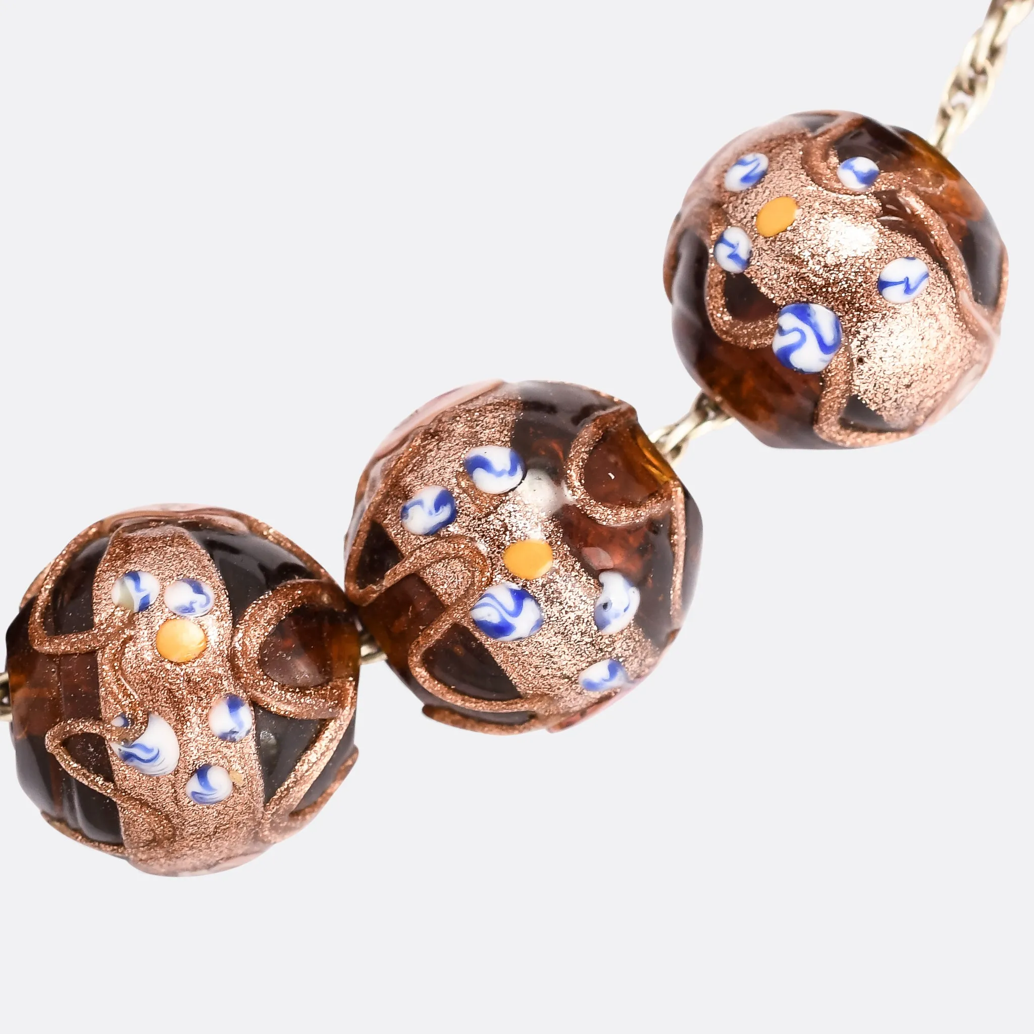 Art Deco Murano Glass "Wedding Cake" Beads