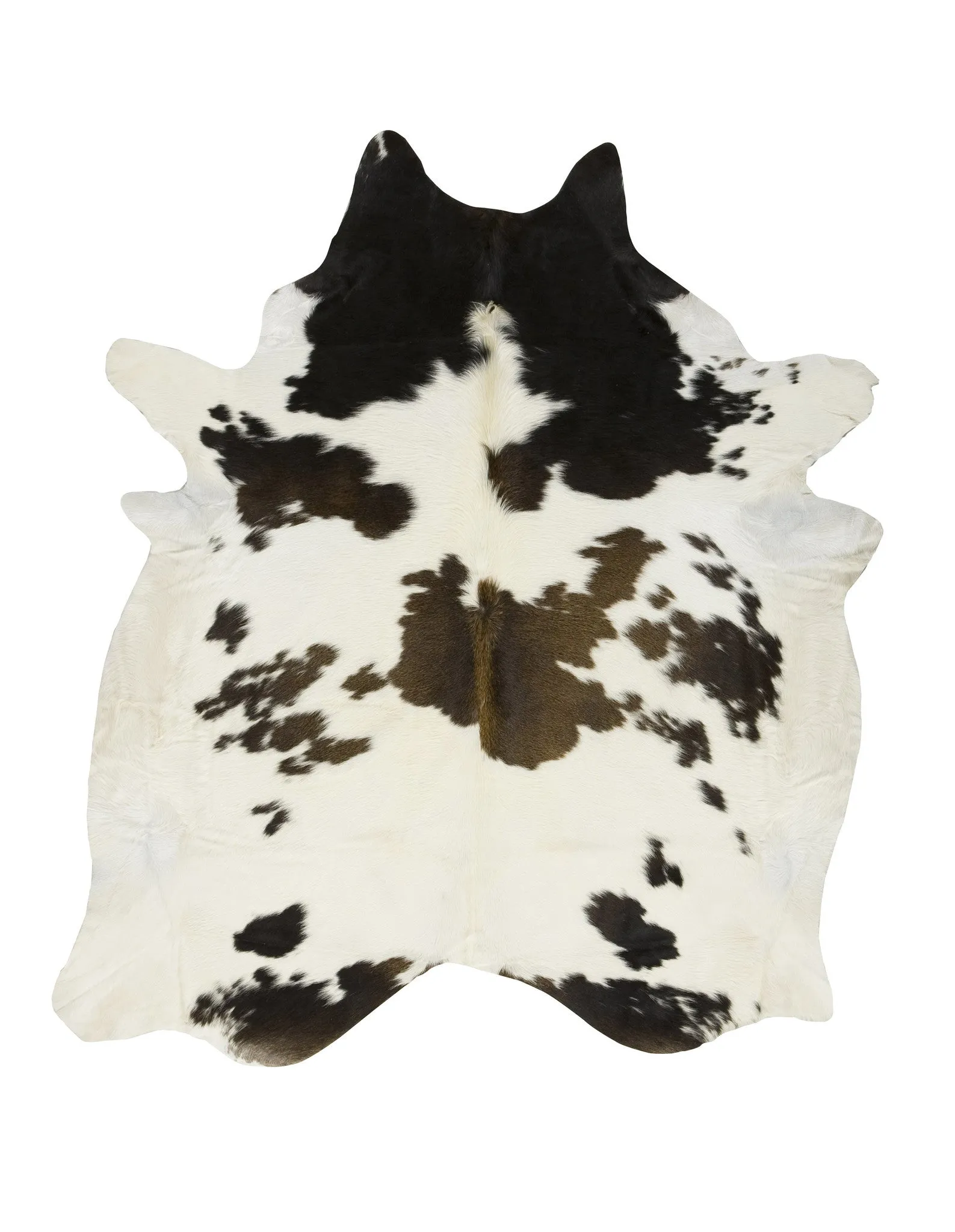 Black and White Reddish Cowhide Rug - Large