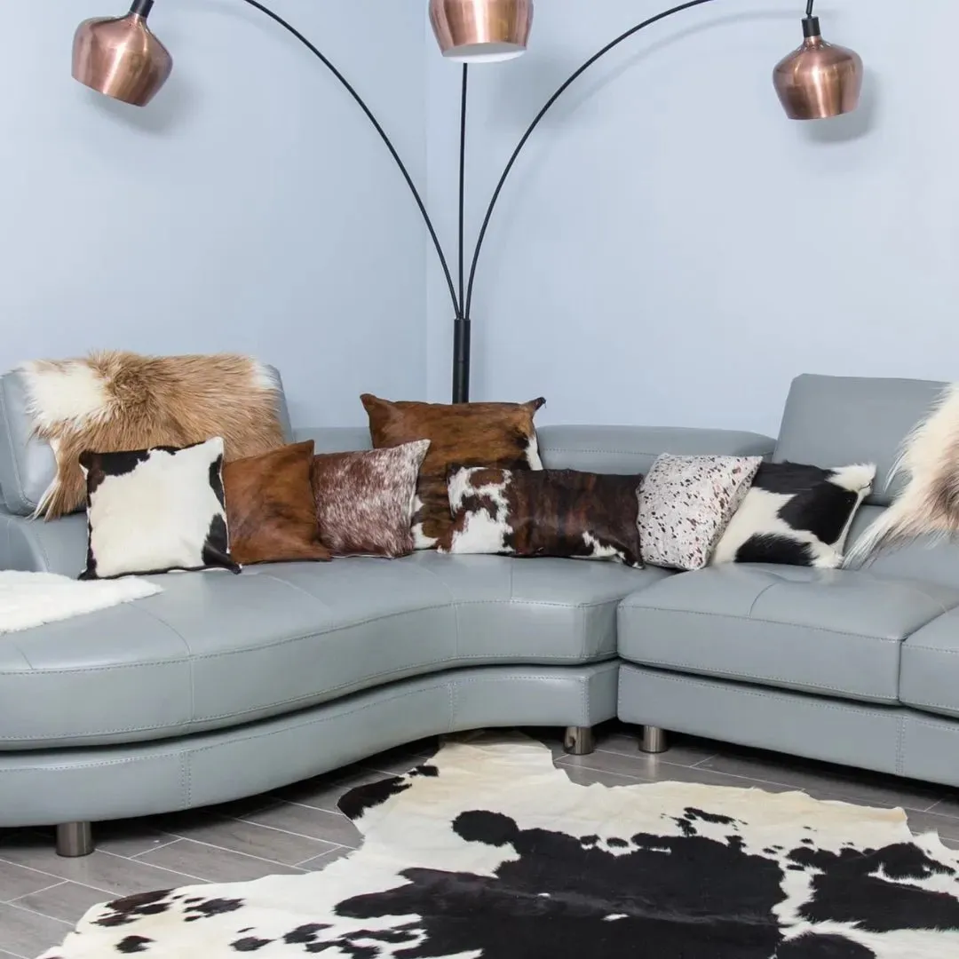 Black Cowhide Pillow Cover---PL098