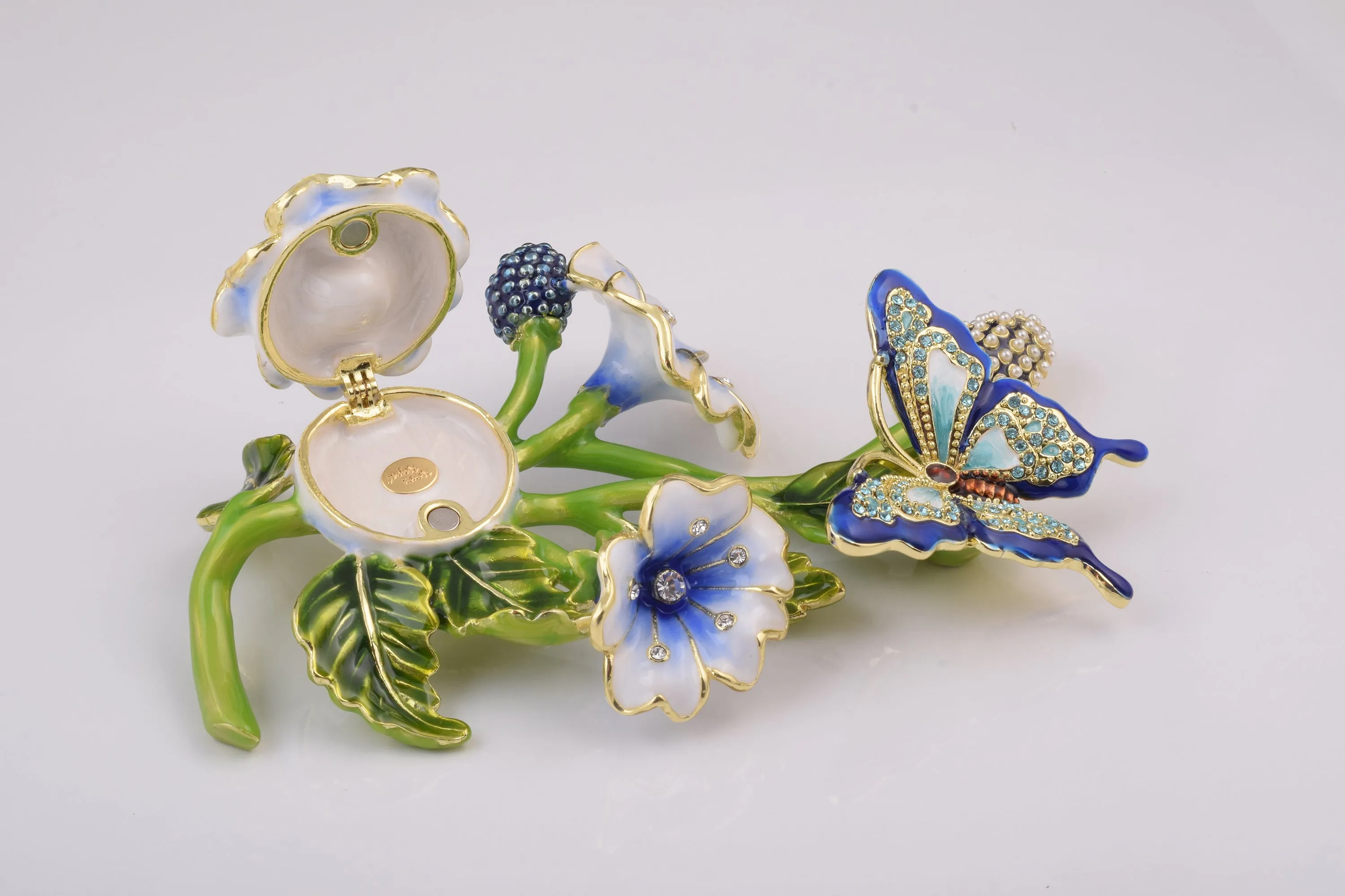 Blue Butterfly on Flowers