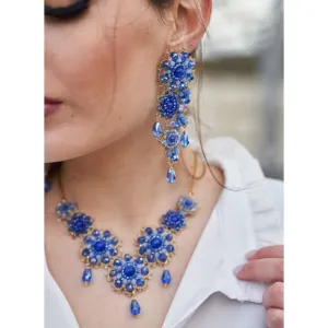Blue Flowers Chiacchierino Parure