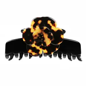 Camellia Double Extra Large Dark Tortoiseshell Claw Clip
