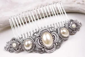 Canterbury Comb - Antiqued Silver