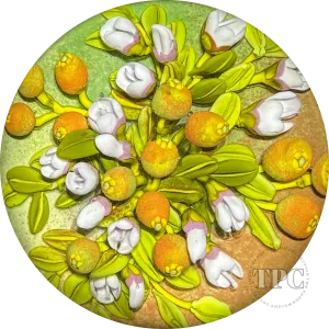 Cathy Richardson 2024 Glass Art Paperweight Flamework Citrus Bouquet 1 of 1