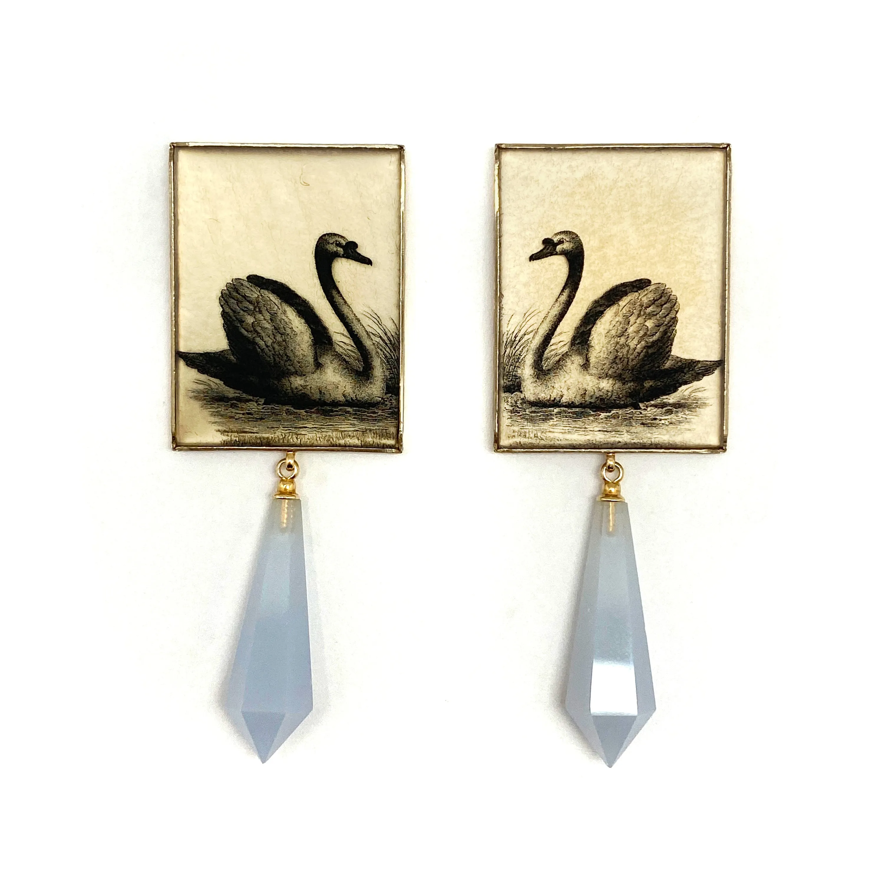 Chalcedony Drop Earrings