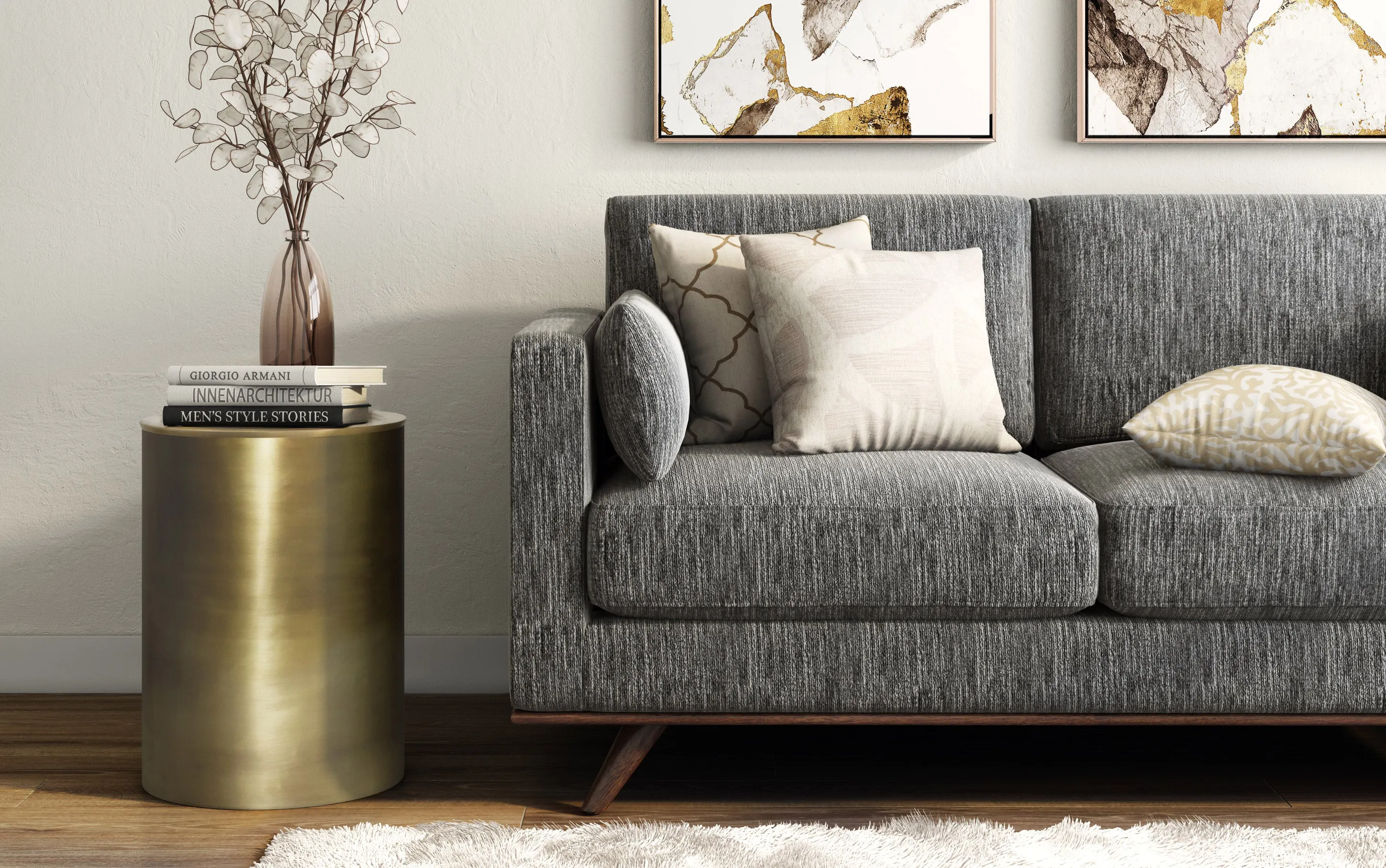 Corbin Metal Side Table in Smooth Finish