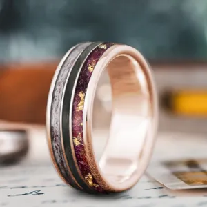 Custom Design - 3-Inlay Narrow Center Ring -QVQ0OoXdcqhhyK-43gy7S-u