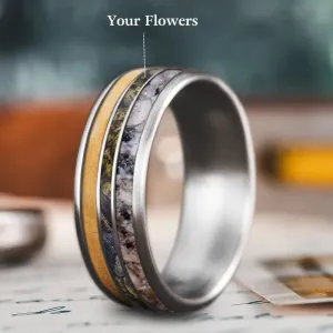 Custom Design - 3-Inlay Narrow Center Ring YPU5gJgJmfhnUnFxMhlliF2H