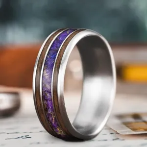 Custom Design - 3-Inlay Wide Center Ring kjMQUuK90AMXXU7iyJZg5L5d