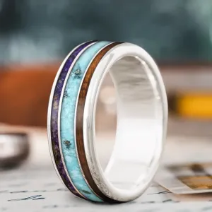 Custom Design - 3-Inlay Wide Center Ring SVn5HR8ialC2yXtNhsjU4Pnn