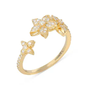 Dainty Triple Flower Shaped Ring
