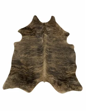 Dark Brown Brindle Cowhide Rug - XL