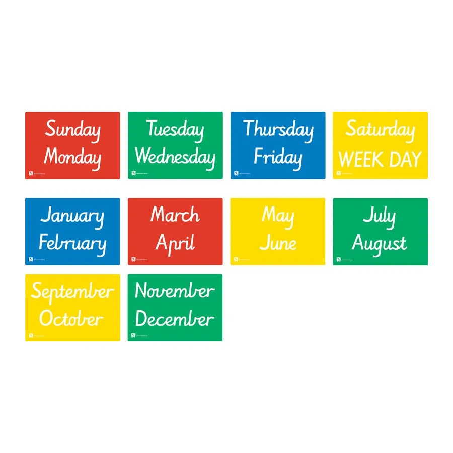 Day and Month Stencils Set