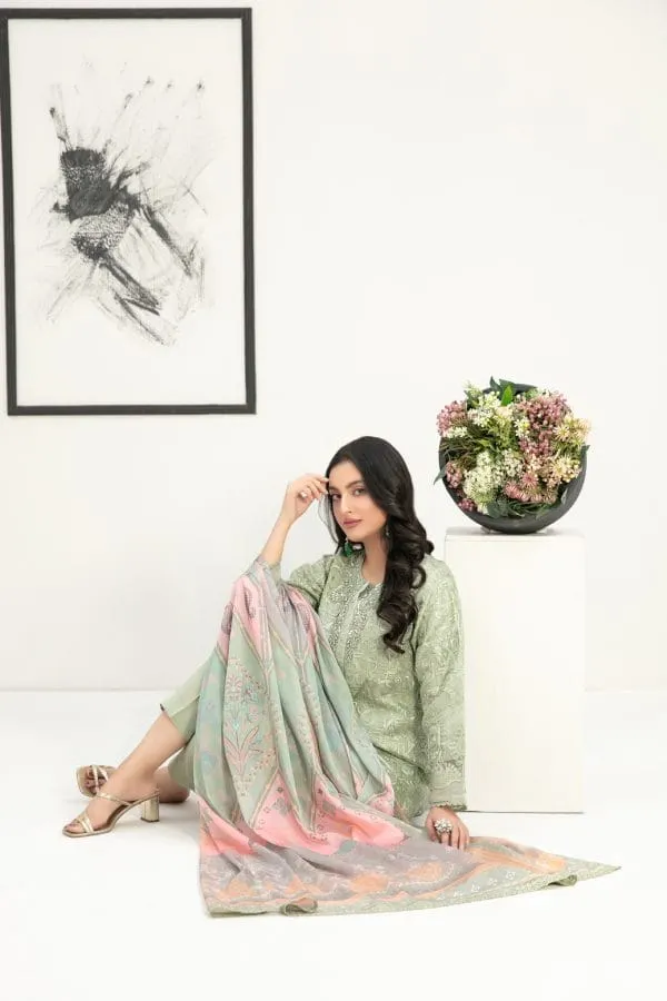 DELIA by Tawakkal 3 piece ready to wear suit D-8121
