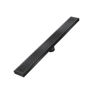 Delta Delmar Standard Plain Edge Linear Shower Drain - Floor Mount - 36" Stainless Steel/Black