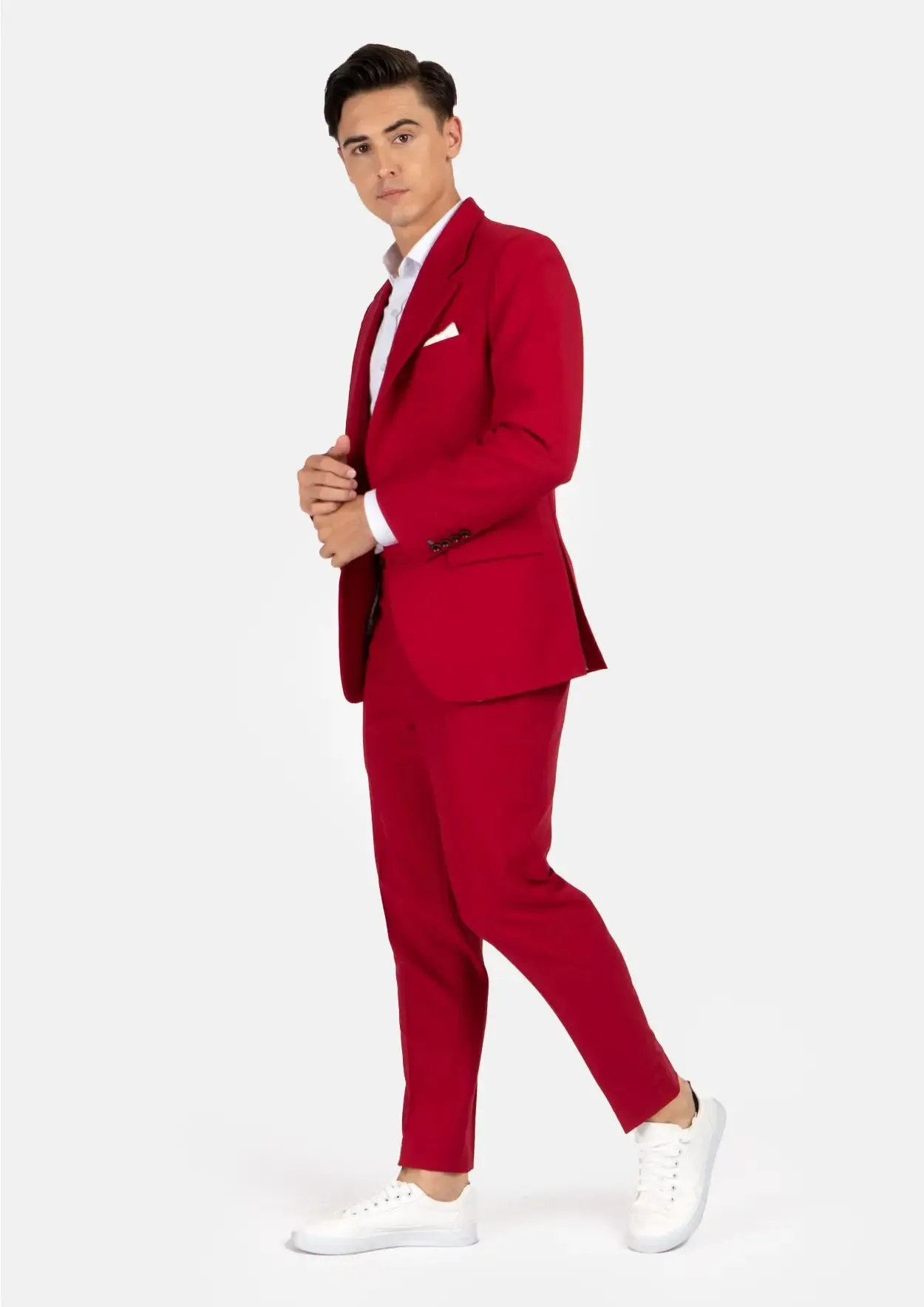Ellis Spanish Red Stretch Suit
