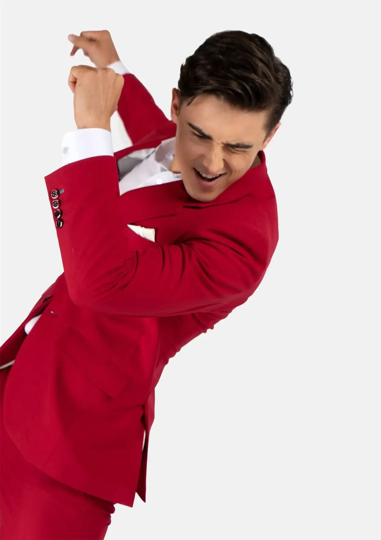 Ellis Spanish Red Stretch Suit