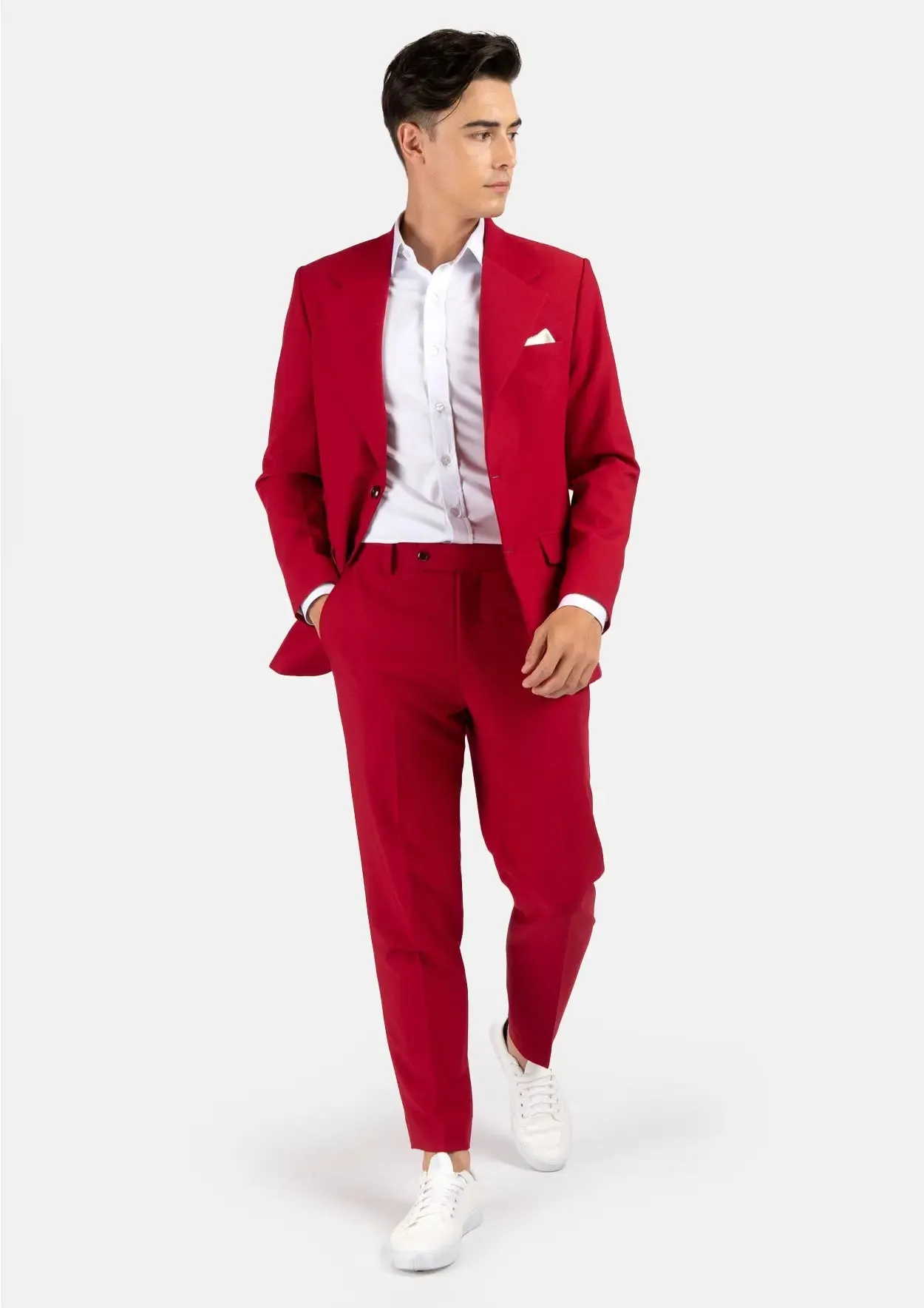 Ellis Spanish Red Stretch Suit