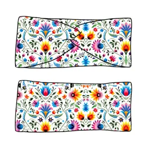 Embroidered Flowers Twist Headband