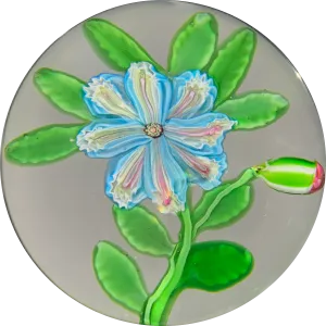 Extremely Rare Antique Clichy Lampwork Flower with Unusual Split Millefiori Cane Petals
