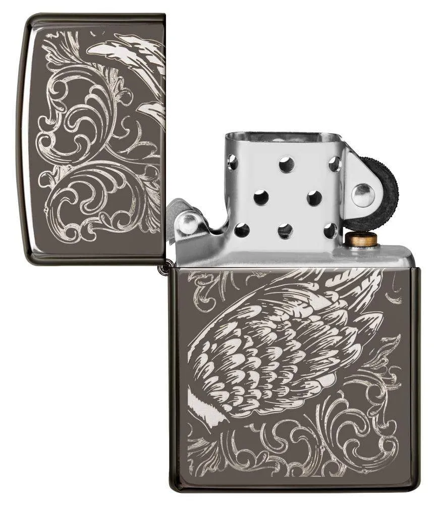 Filigree Flame and Wing Design