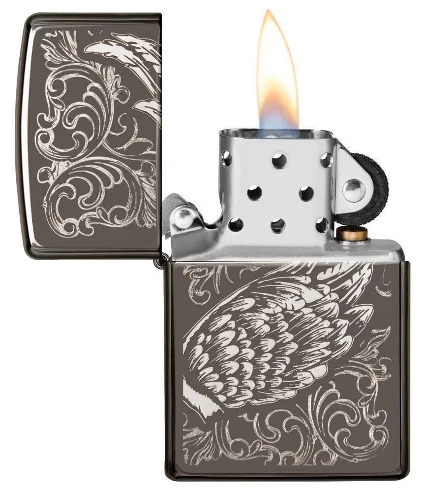 Filigree Flame and Wing Design