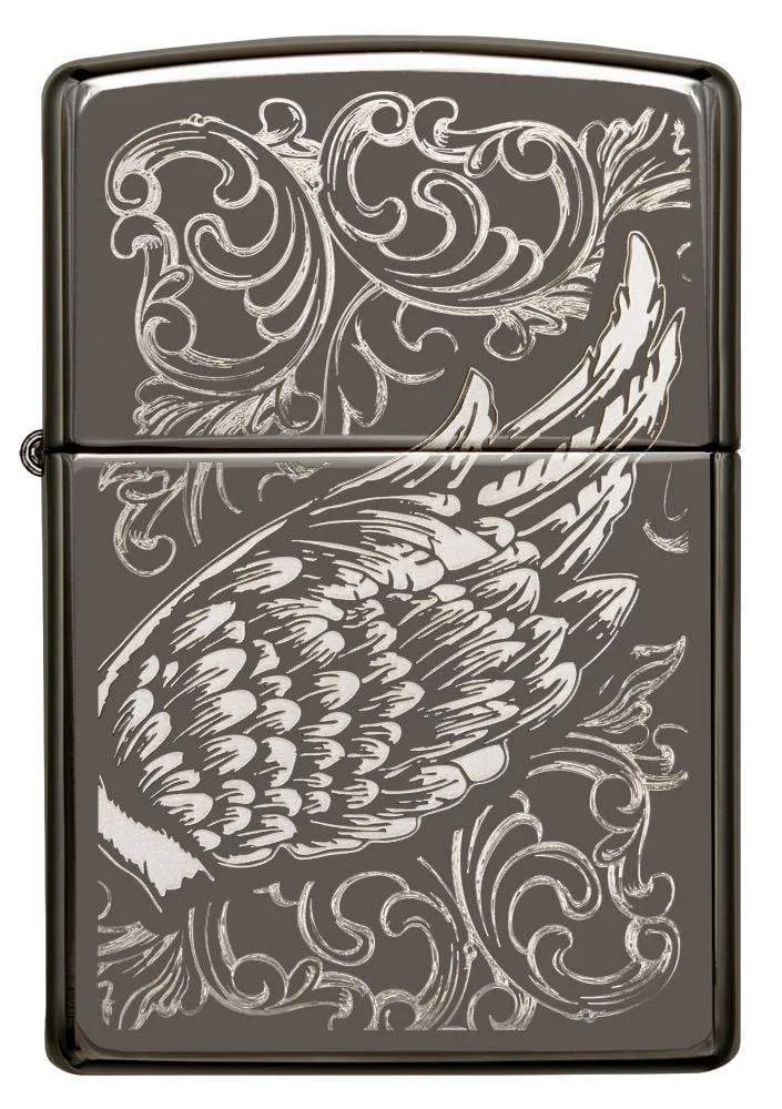 Filigree Flame and Wing Design