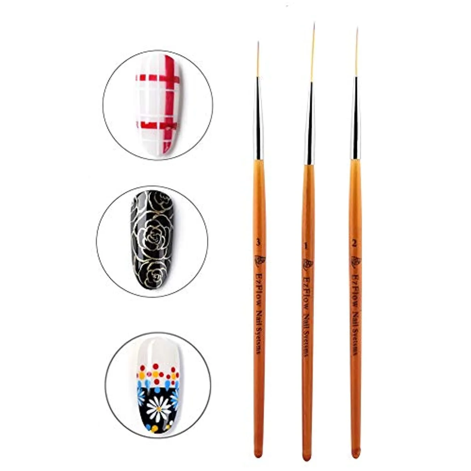 Fine Details Nail Art Liner Brush, Practical Portable Drawing Flowers Nail Art Liner, for Professional Personal