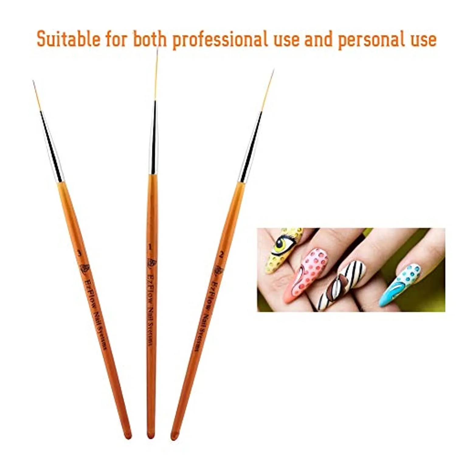Fine Details Nail Art Liner Brush, Practical Portable Drawing Flowers Nail Art Liner, for Professional Personal