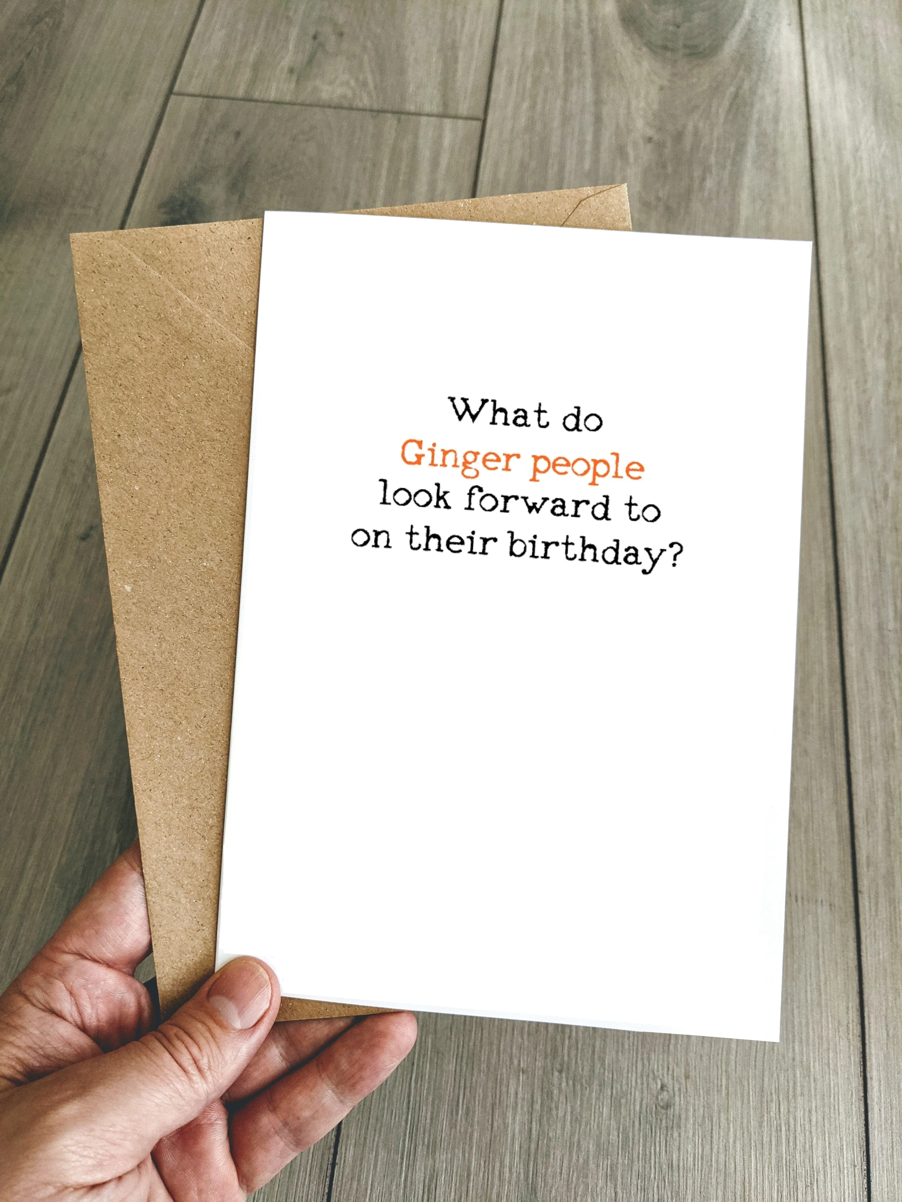 Funny Birthday Card for the Ginger in your life