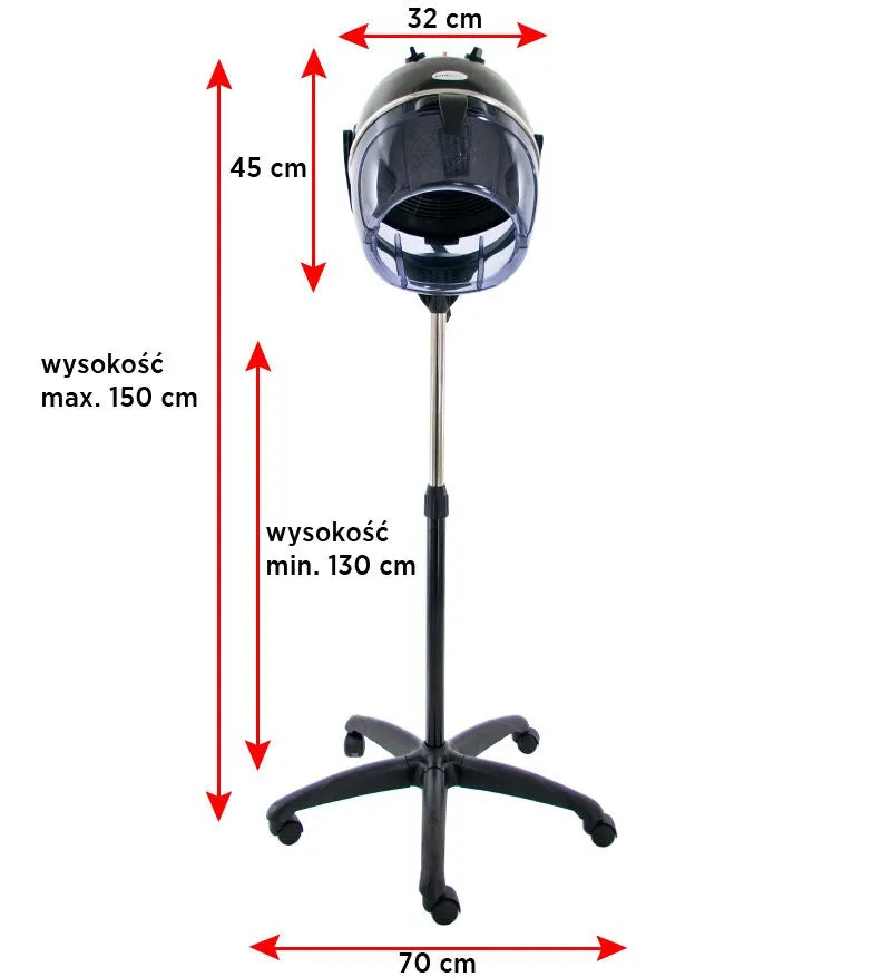 Gabbiano Standing Dryer LI-202S Two Speeds Black