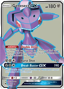 Genesect GX 204/214 FULL ART FOIL RARE