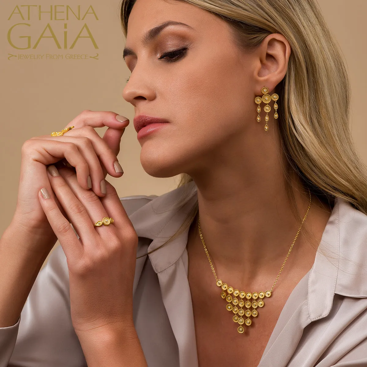 Geometric Square Diamond Center Necklace
