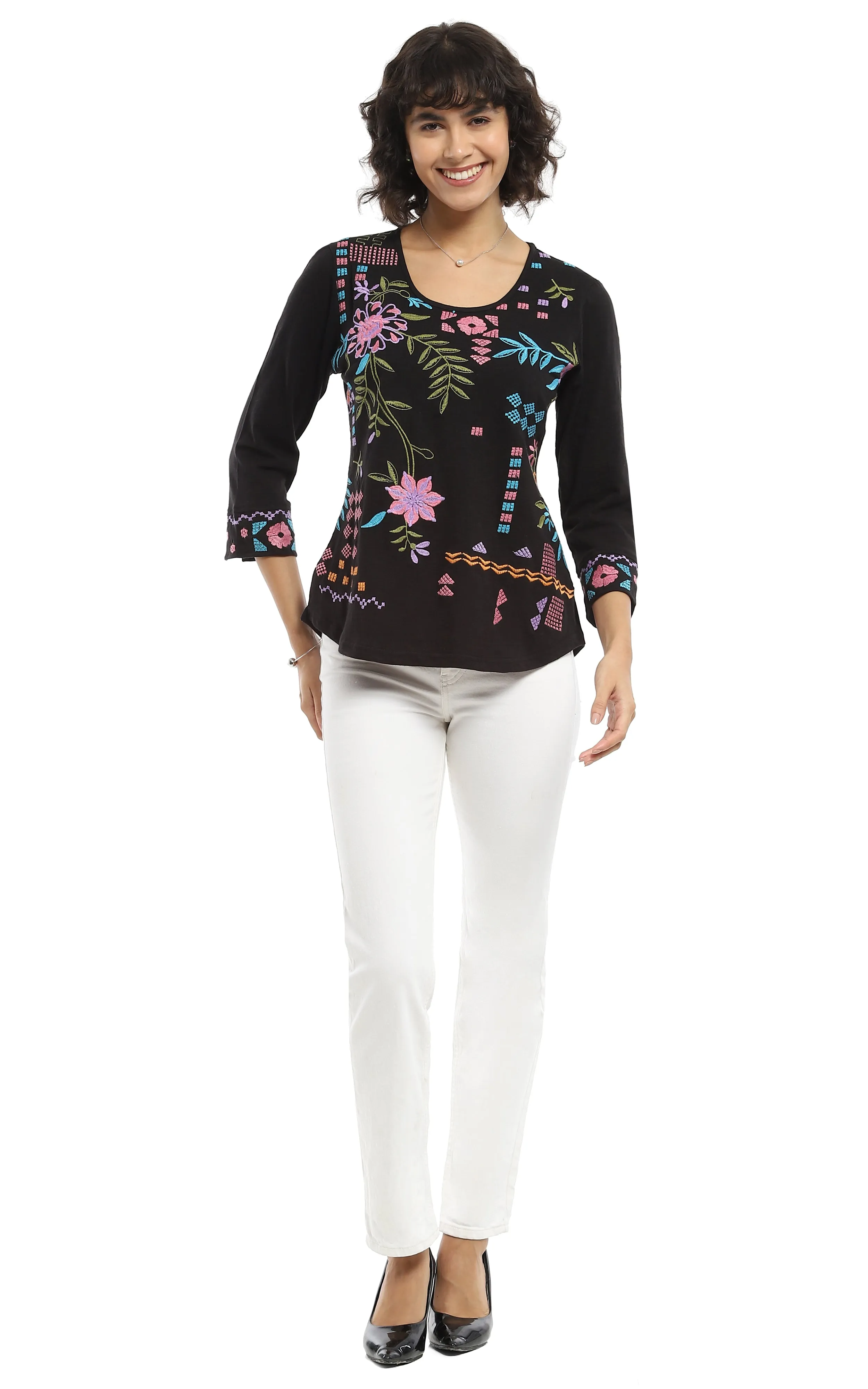 Ginny Embroidered Knit Top